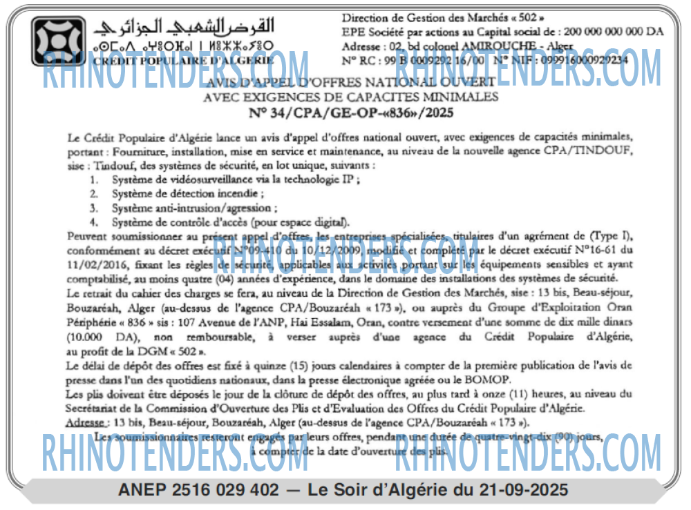 LE SOIR D'ALGERIE