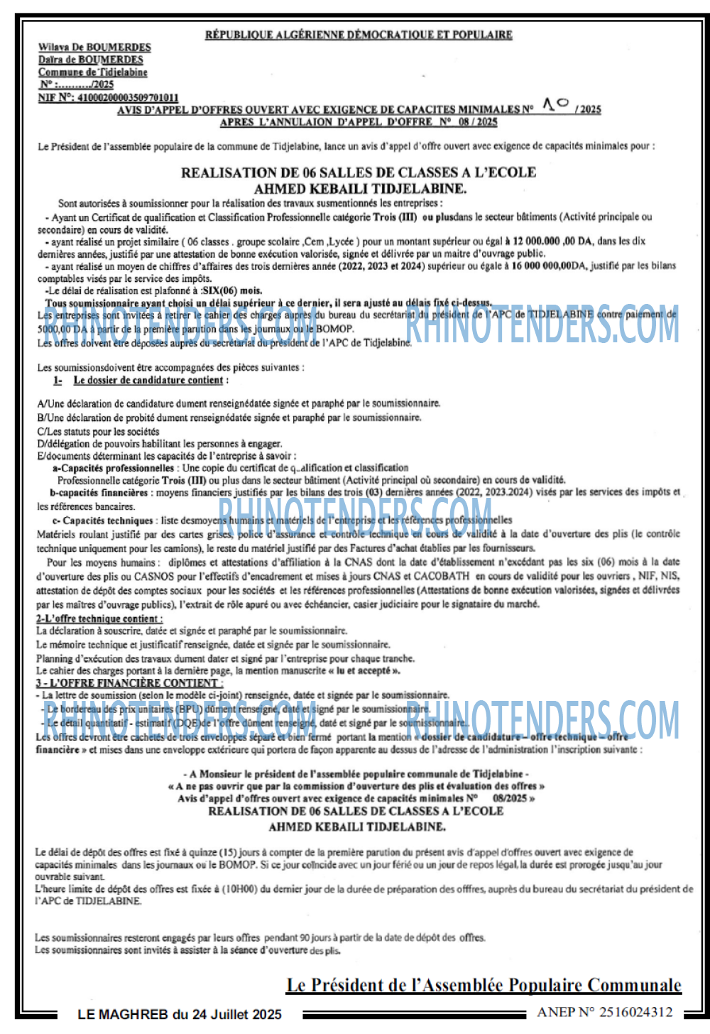 Le Courrier d'Algerie