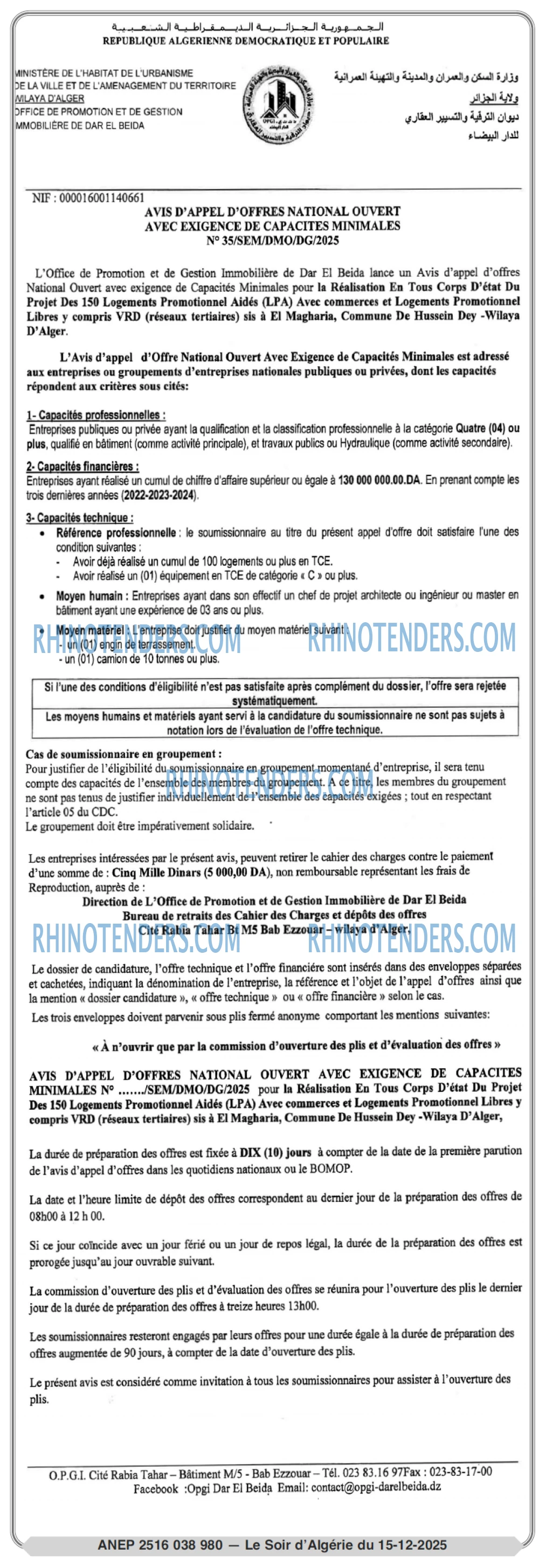 LE SOIR D'ALGERIE