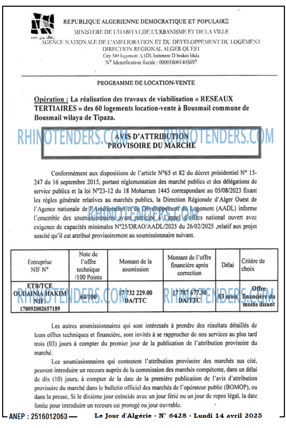 Le Jour d'Algérie