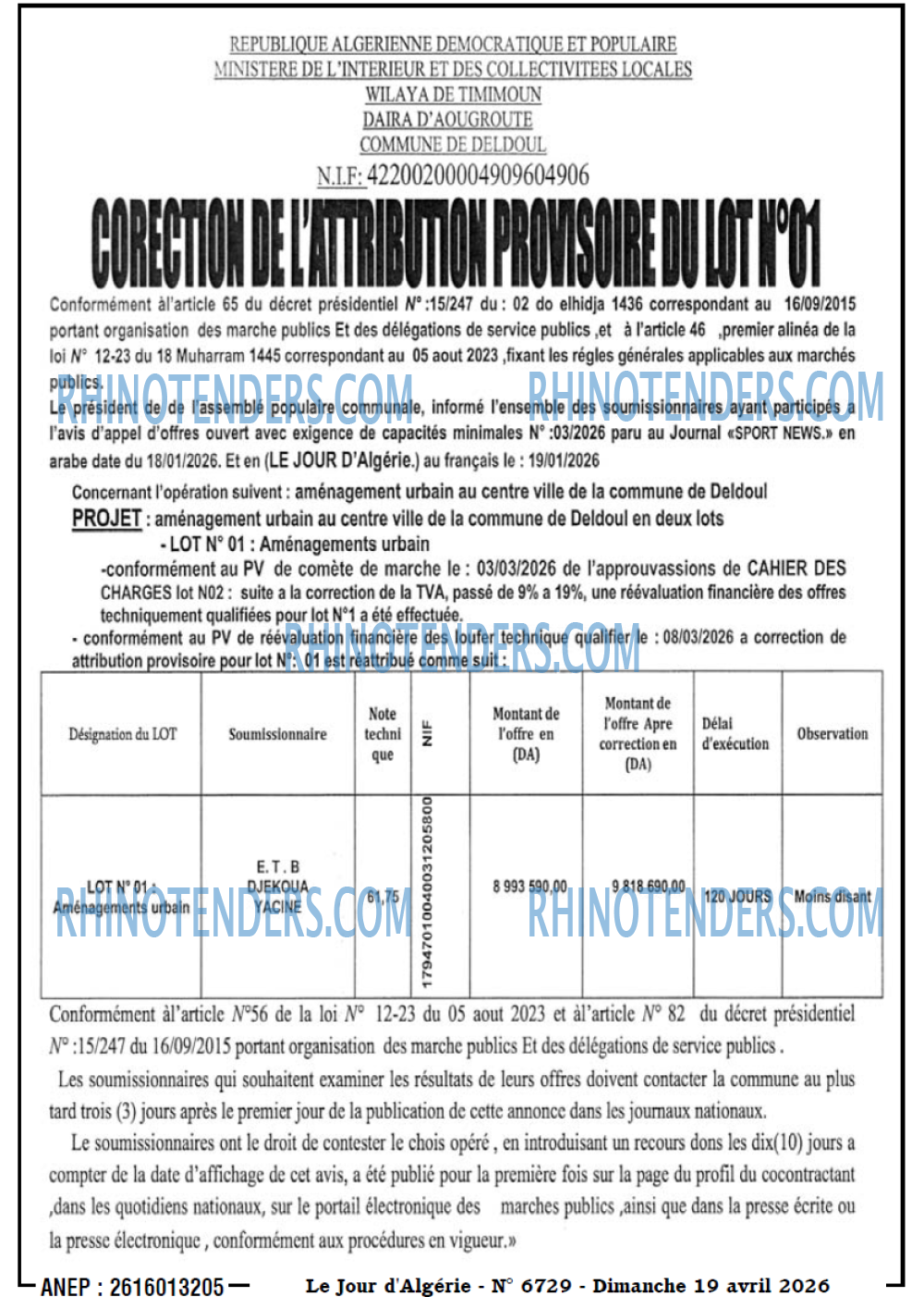 Le Jour d'Algérie