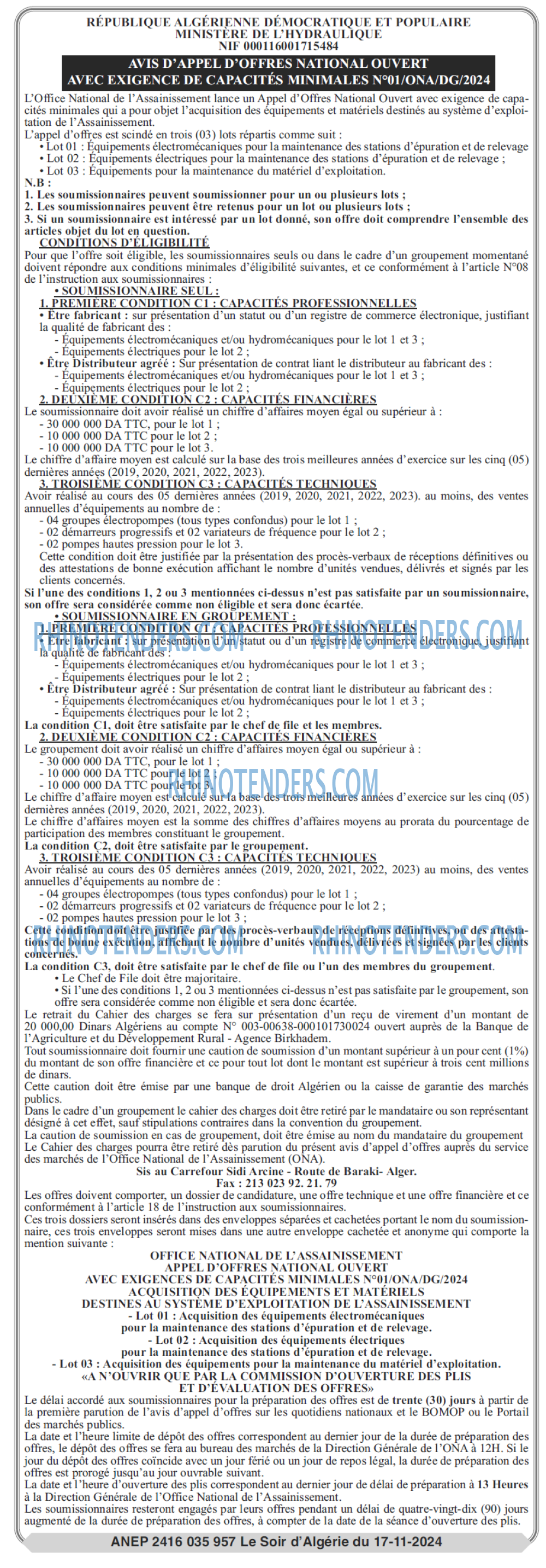 LE SOIR D'ALGERIE