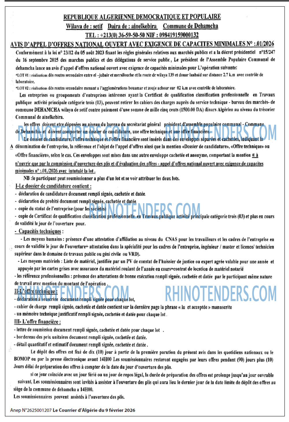 Le Courrier d'Algerie