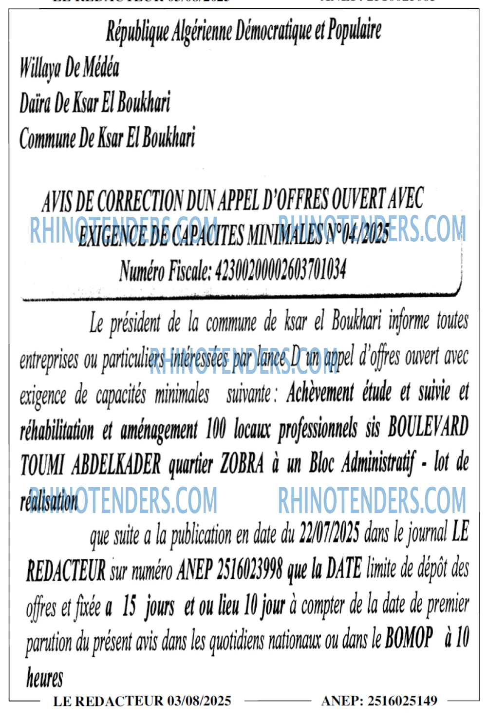 LE REDACTEUR