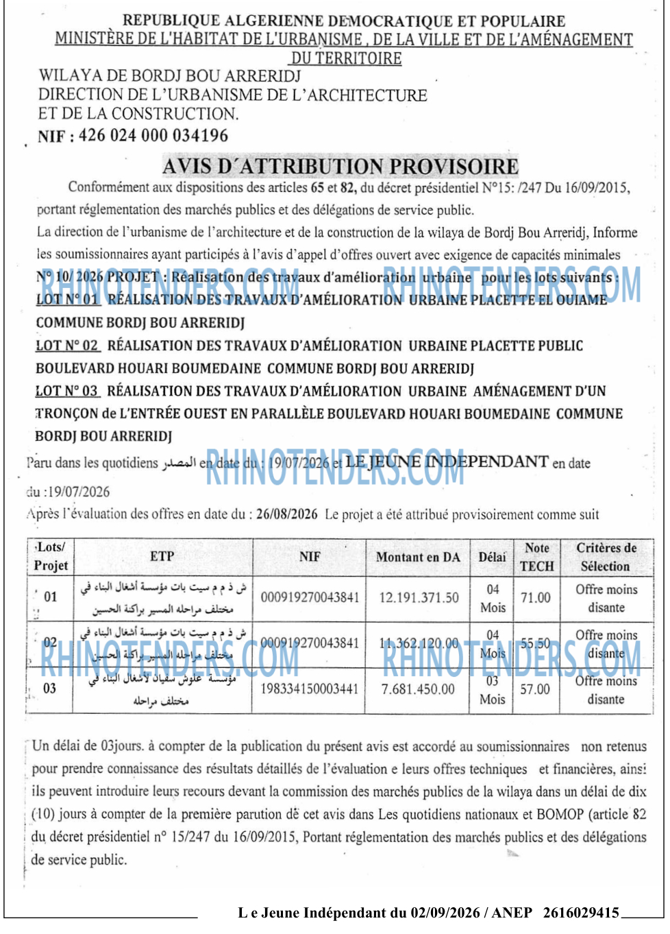 Le jeune indépendant