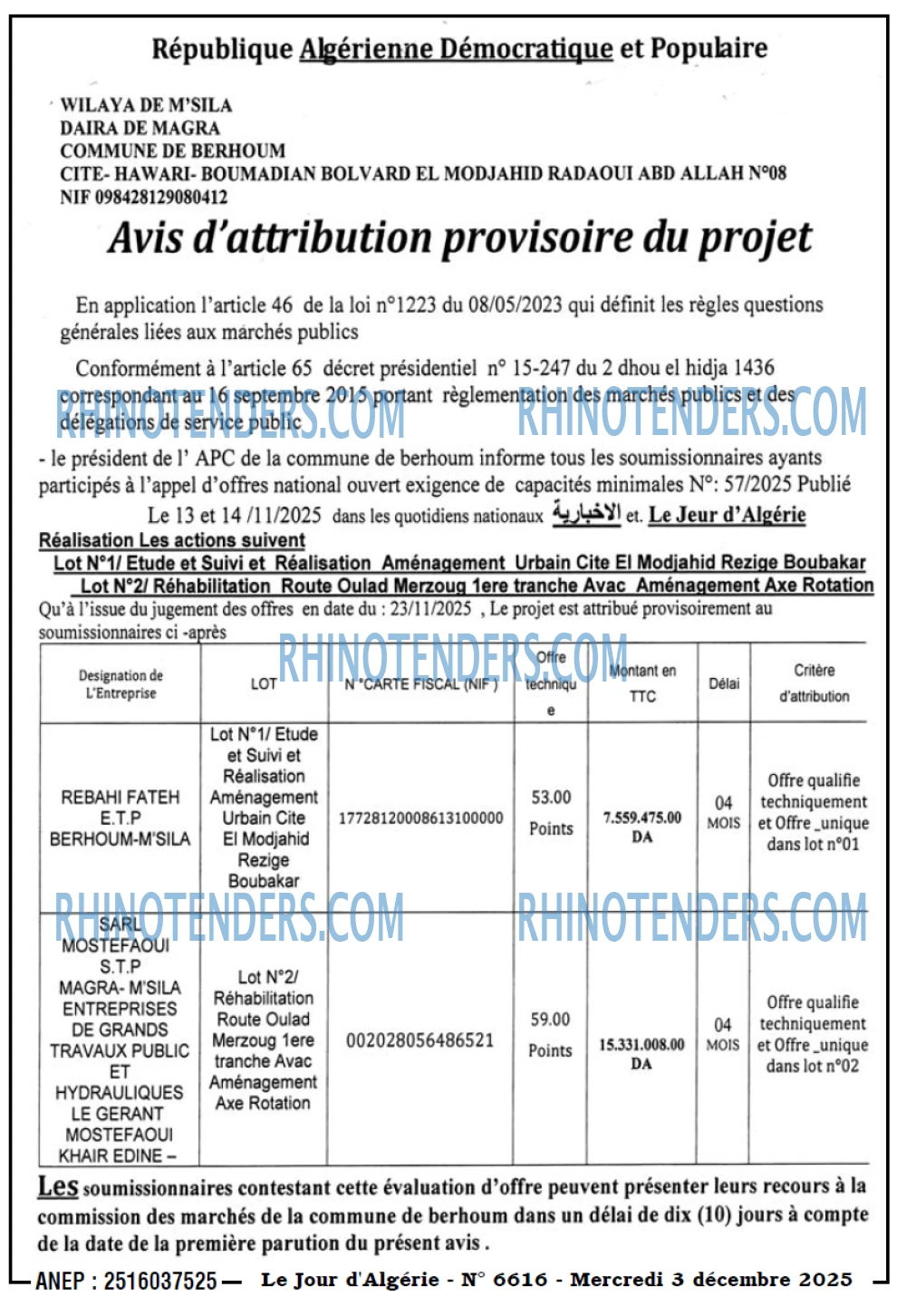 Le Jour d'Algérie