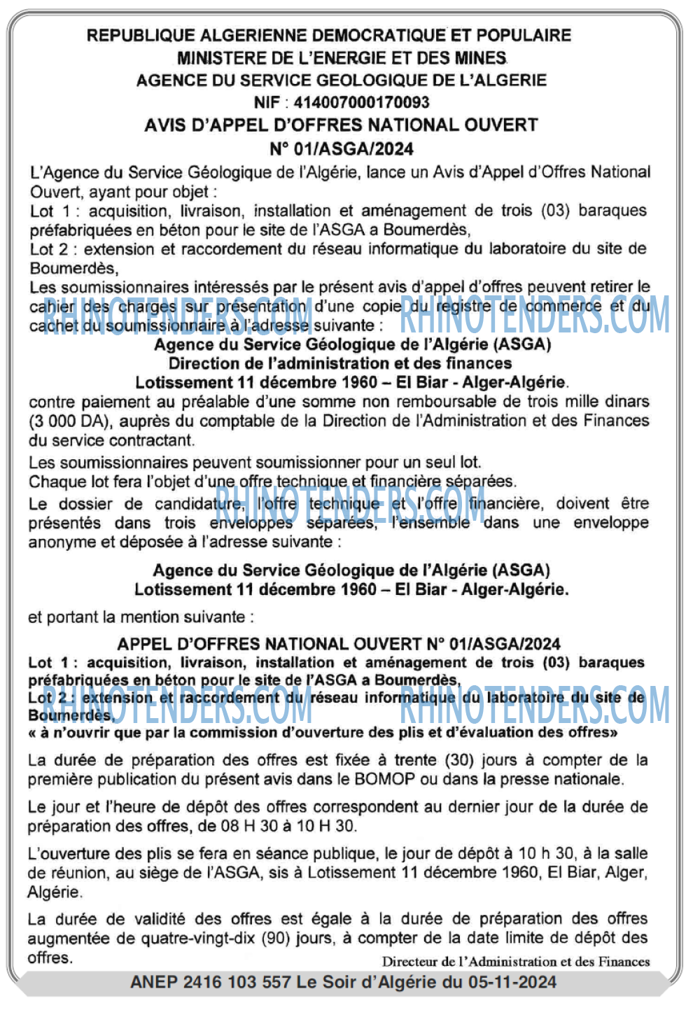 LE SOIR D'ALGERIE