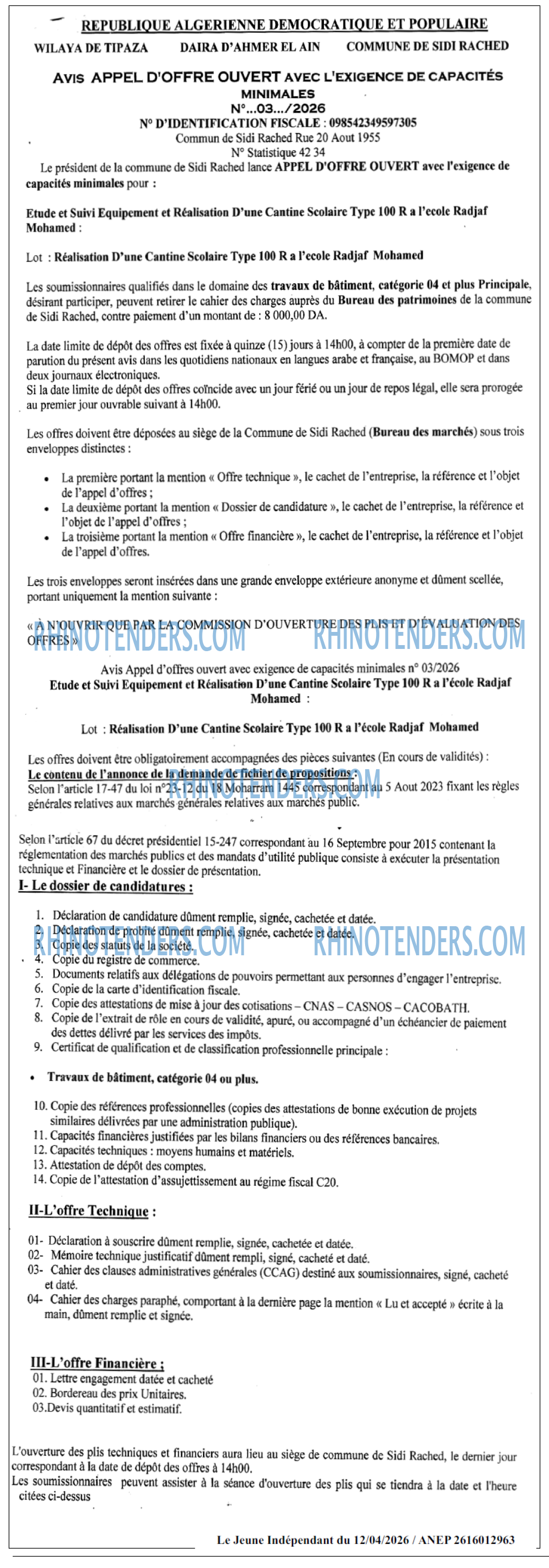 Jeune Independant