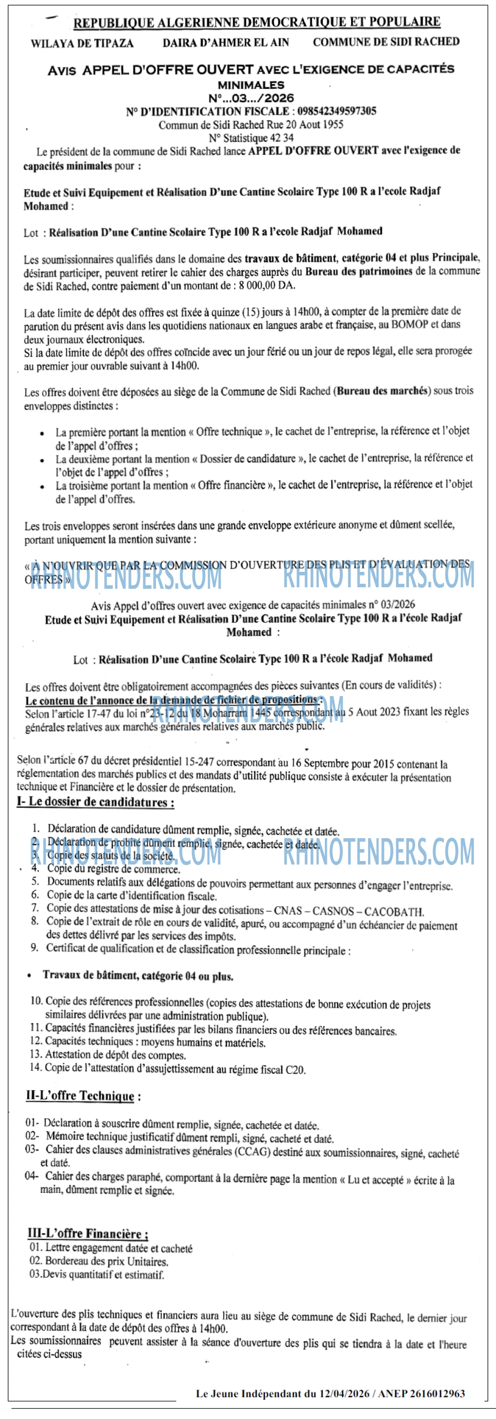 Jeune Independant