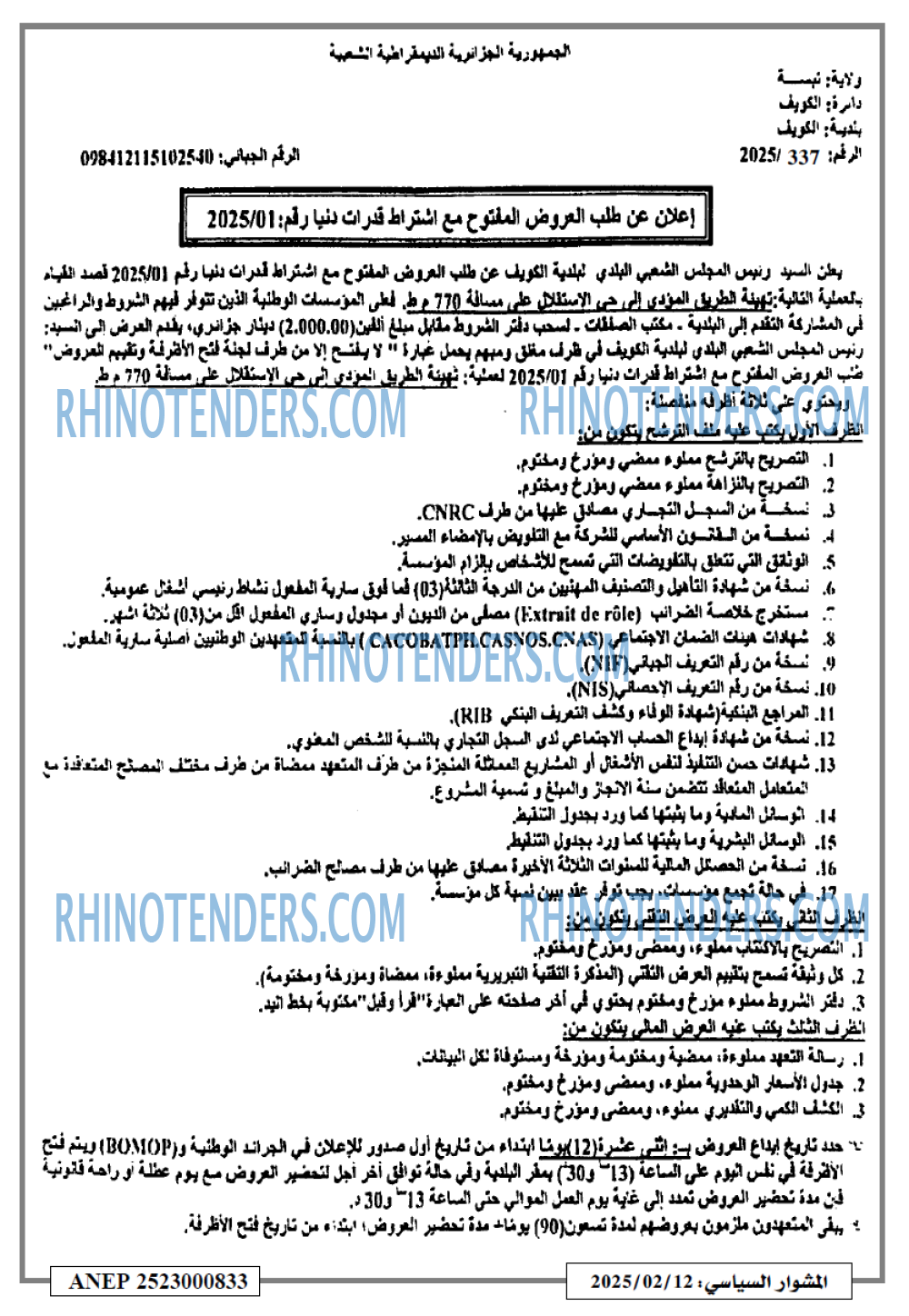 المشوار السياسي