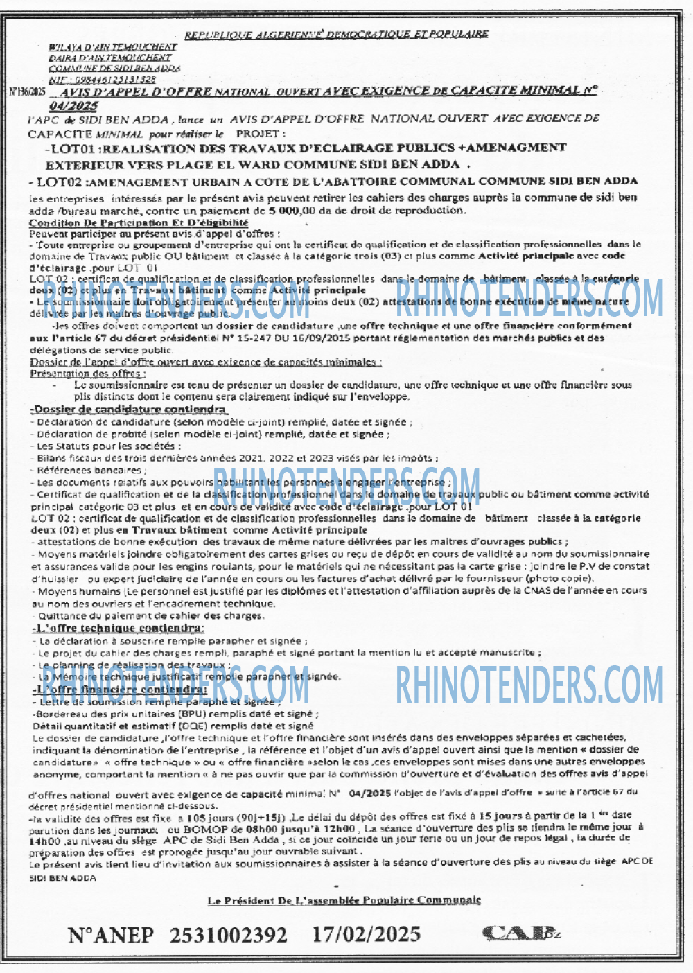 Rhinotenders
