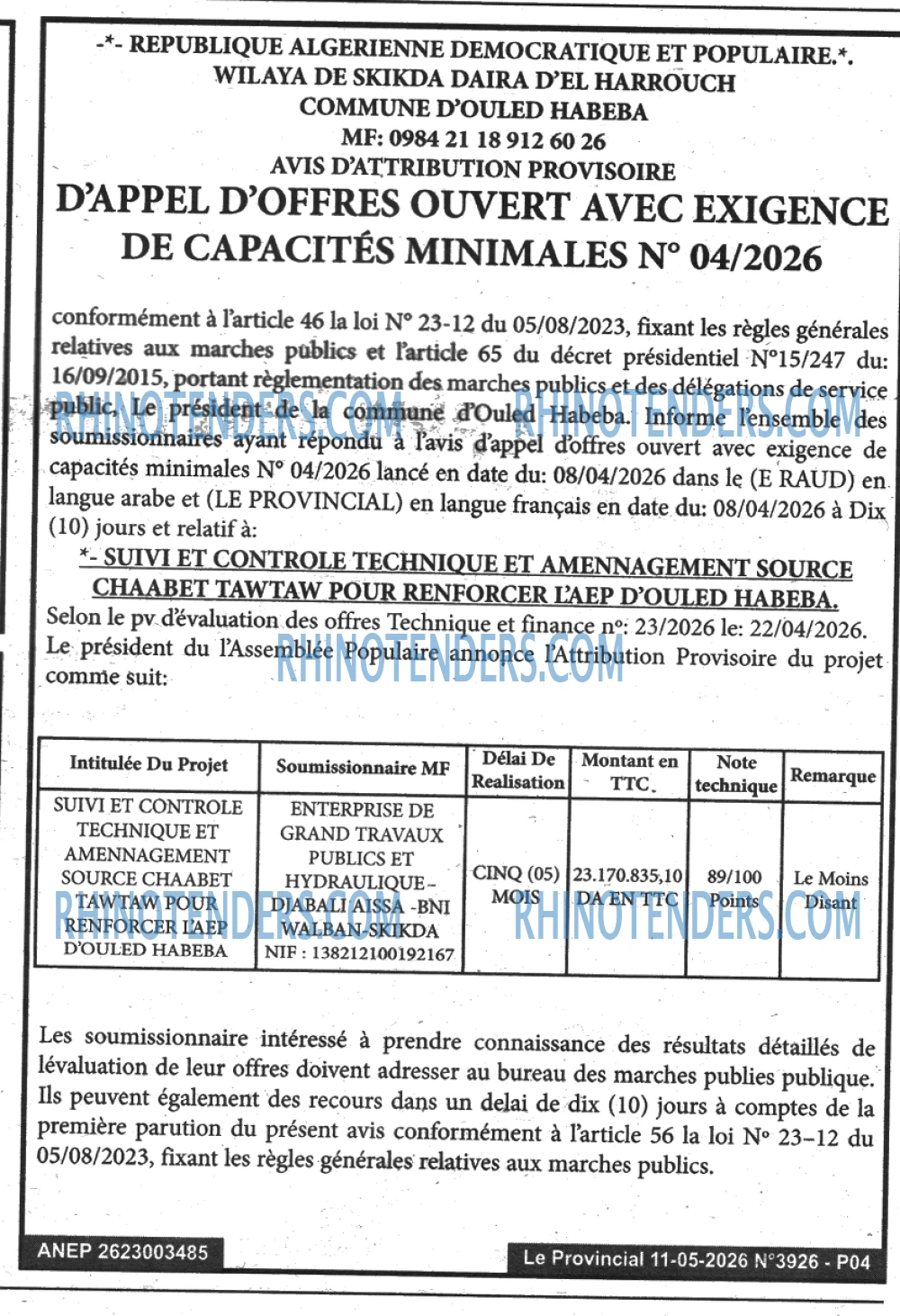 LE PROVINCIAL