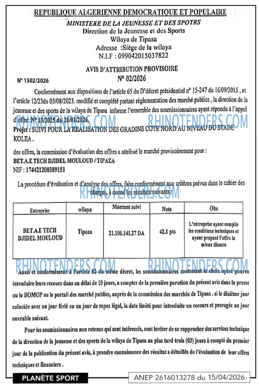PLANETE SPORT