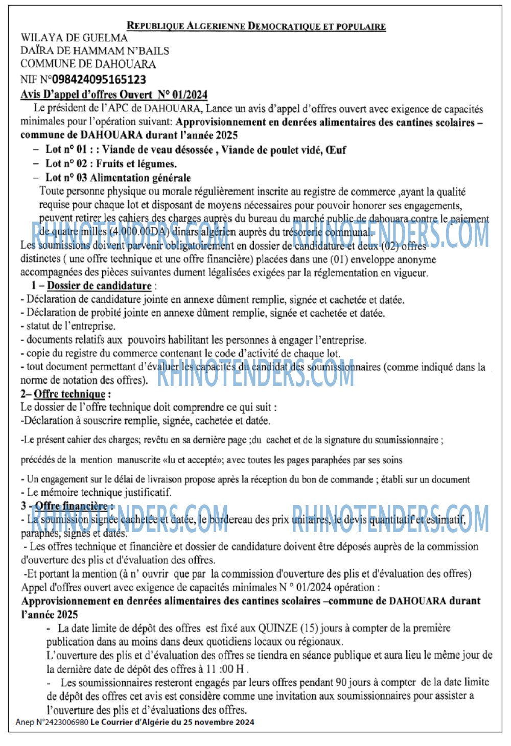 Le Courrier d'Algerie
