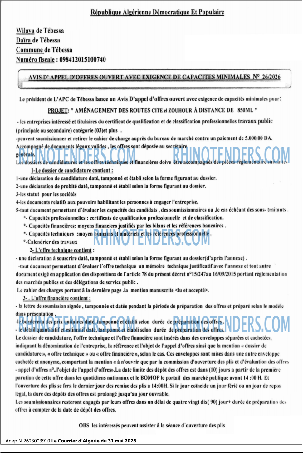 Le Courrier d'Algerie