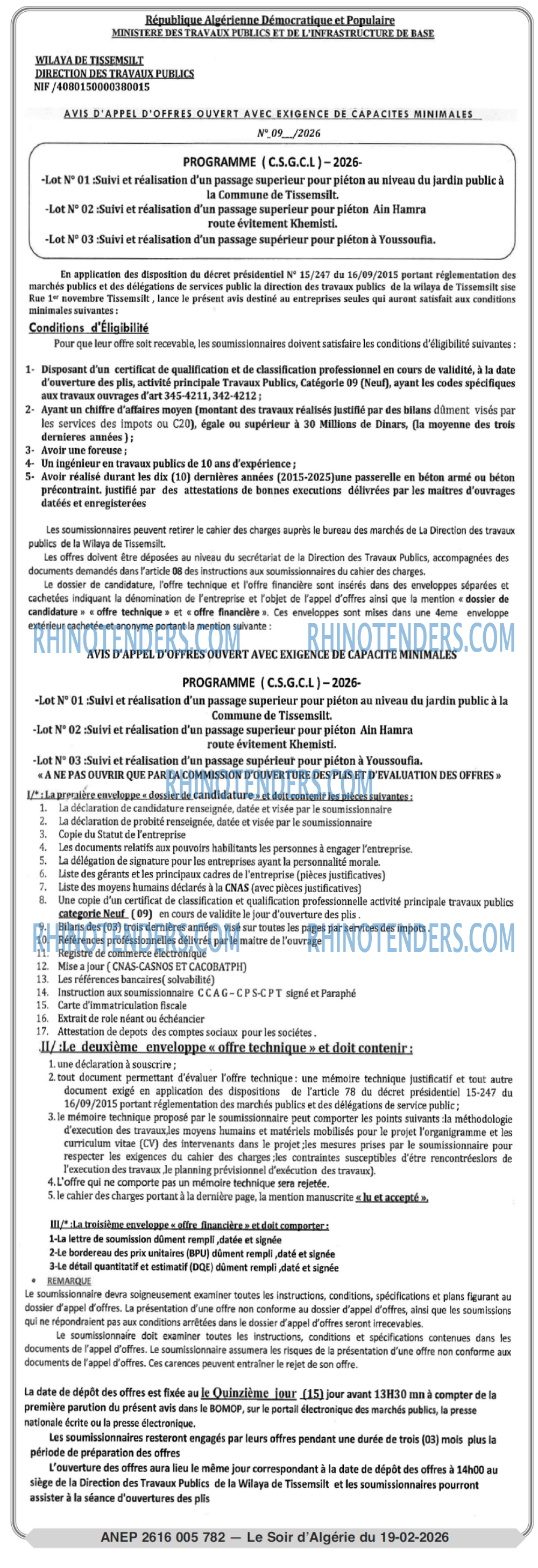 LE SOIR D'ALGERIE