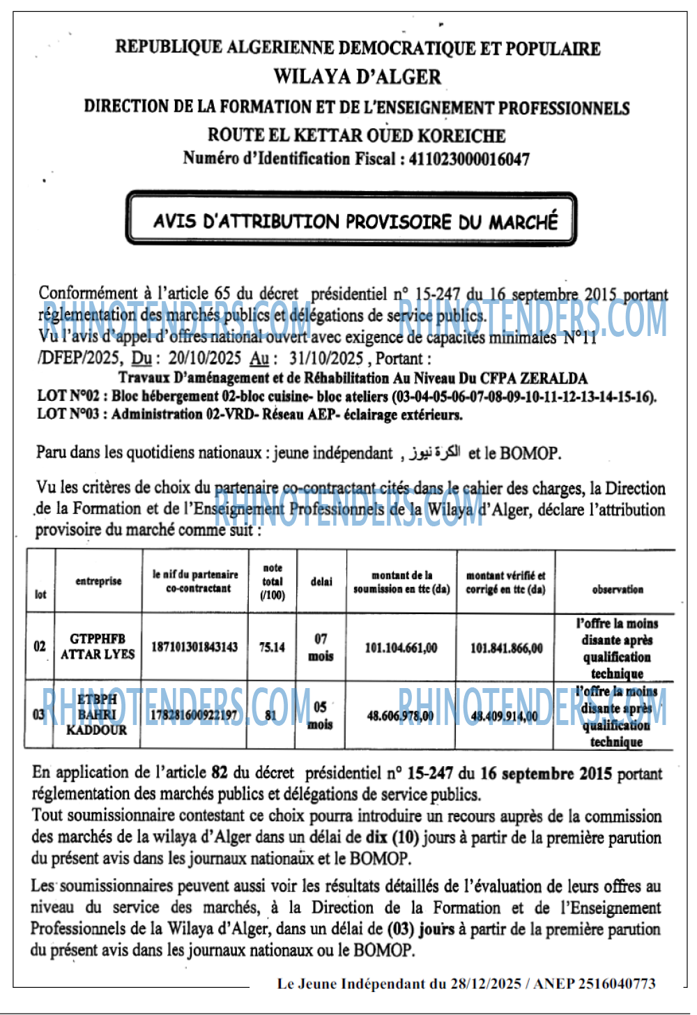 Le jeune indépendant