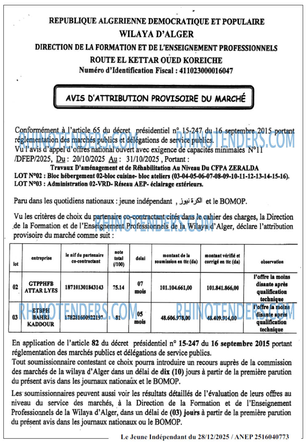 Jeune Independant