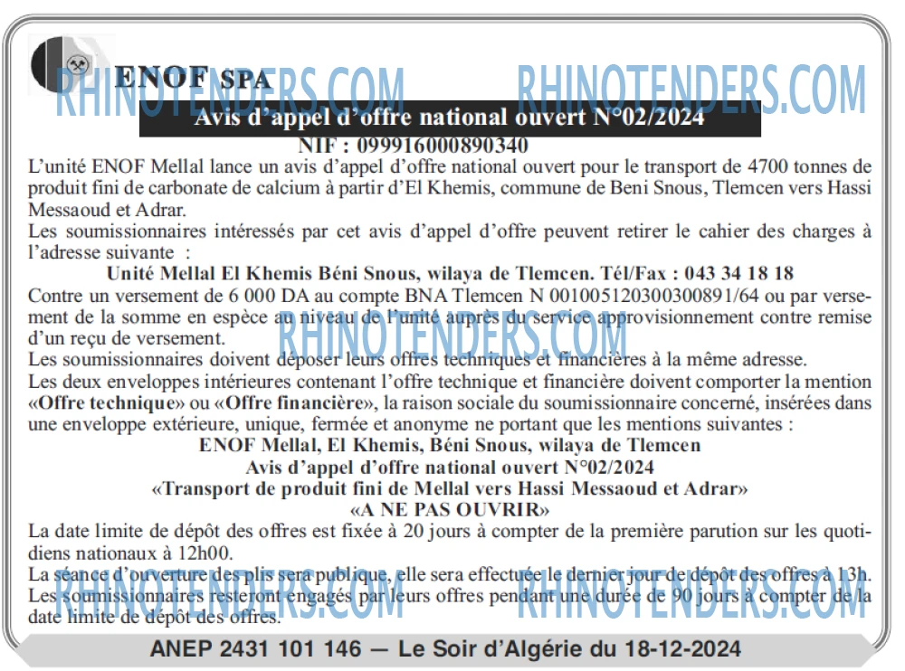 LE SOIR D'ALGERIE