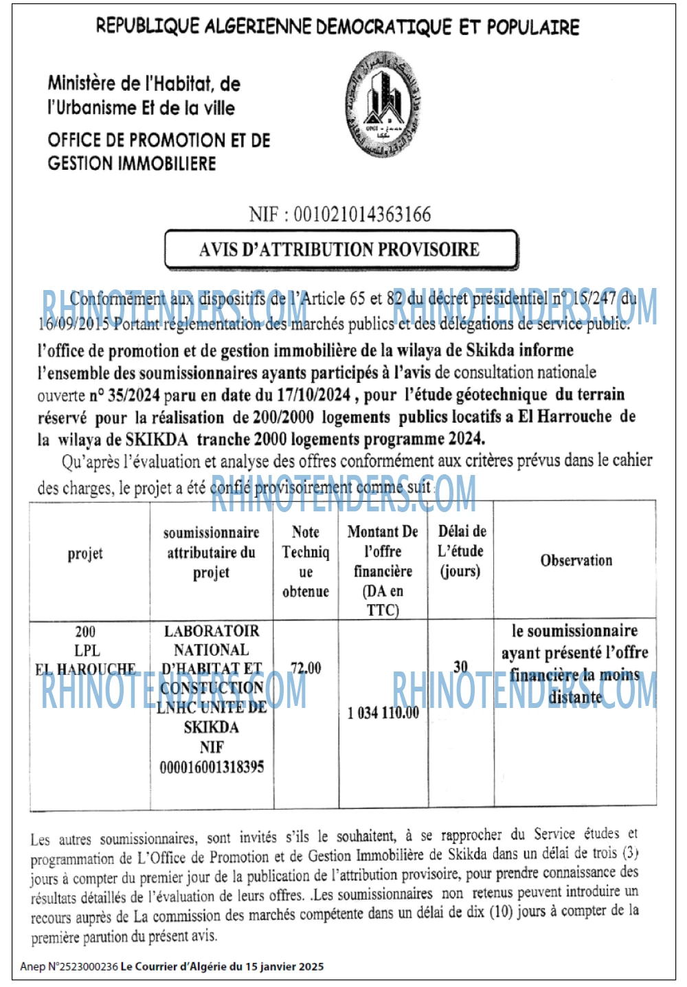 Le Courrier d'Algerie