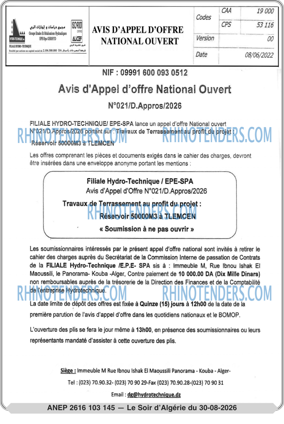LE SOIR D'ALGERIE