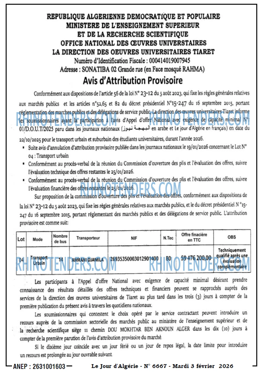 Le Jour d'Algérie