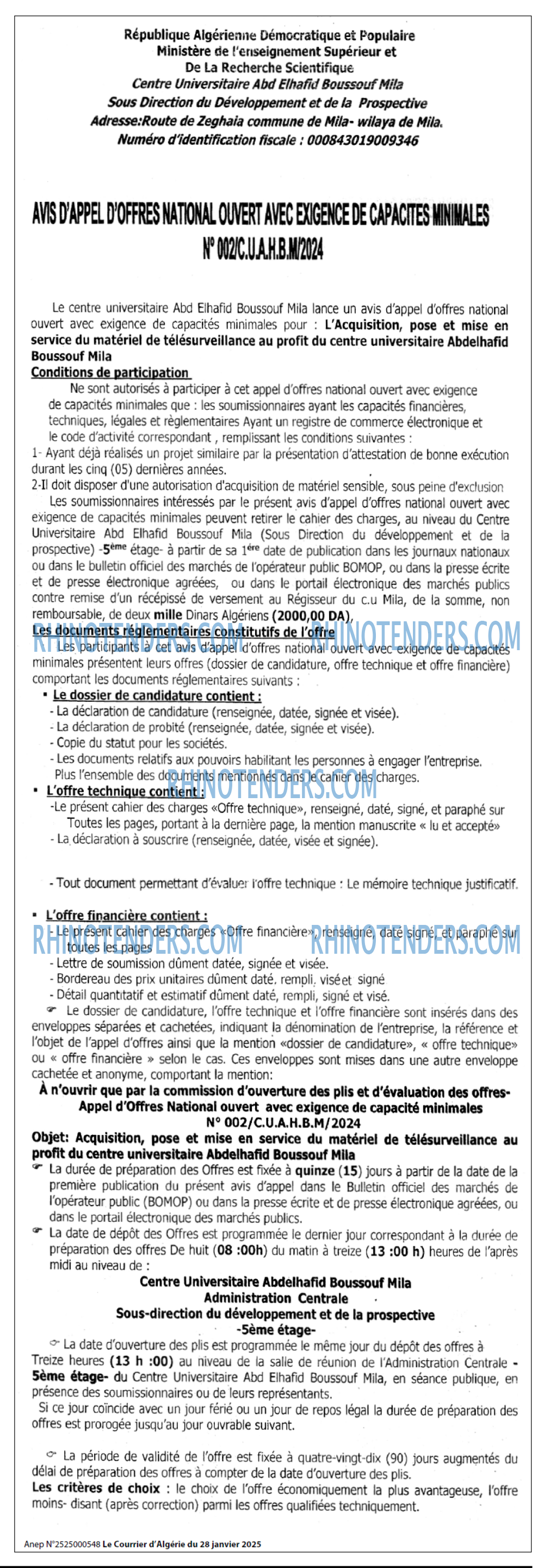 Le Courrier d'Algerie