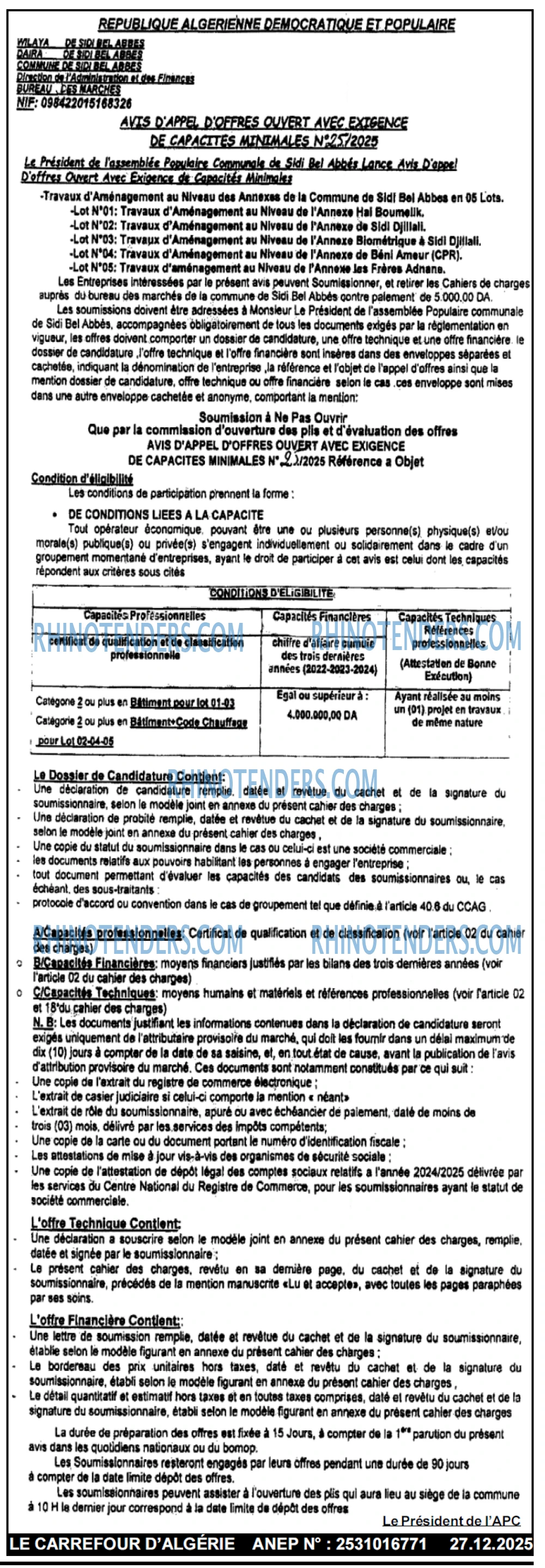 Le Carrefour d'Algérie