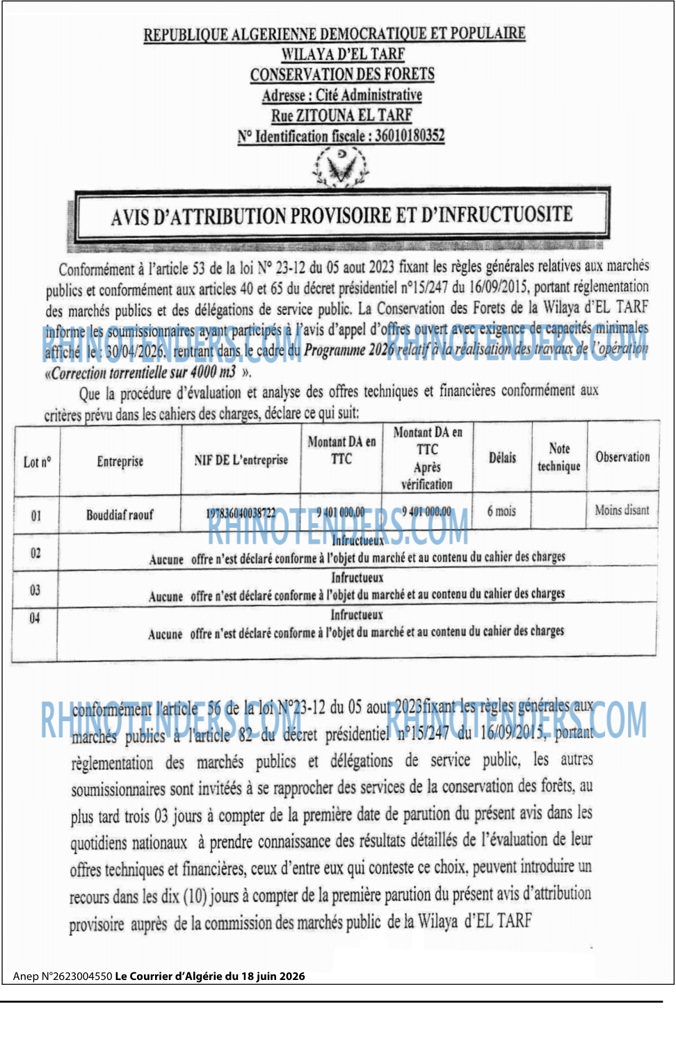 Le Courrier d'Algerie