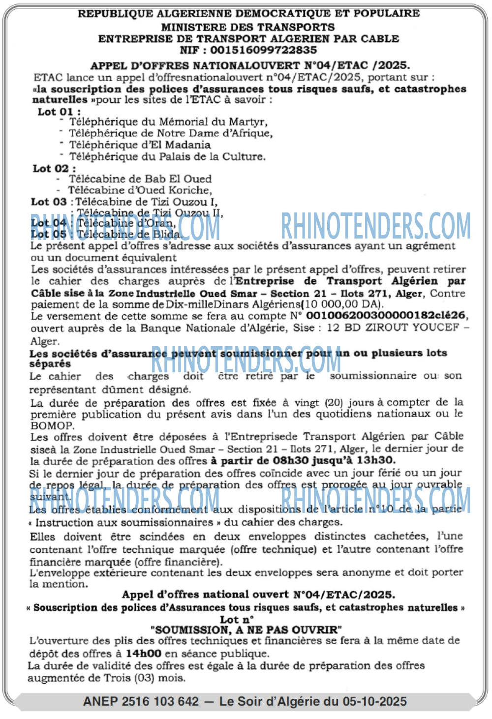 LE SOIR D'ALGERIE