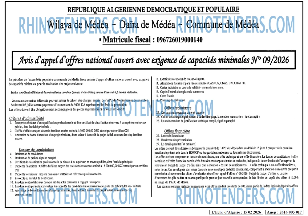 L'ECHO D'ALGERIE