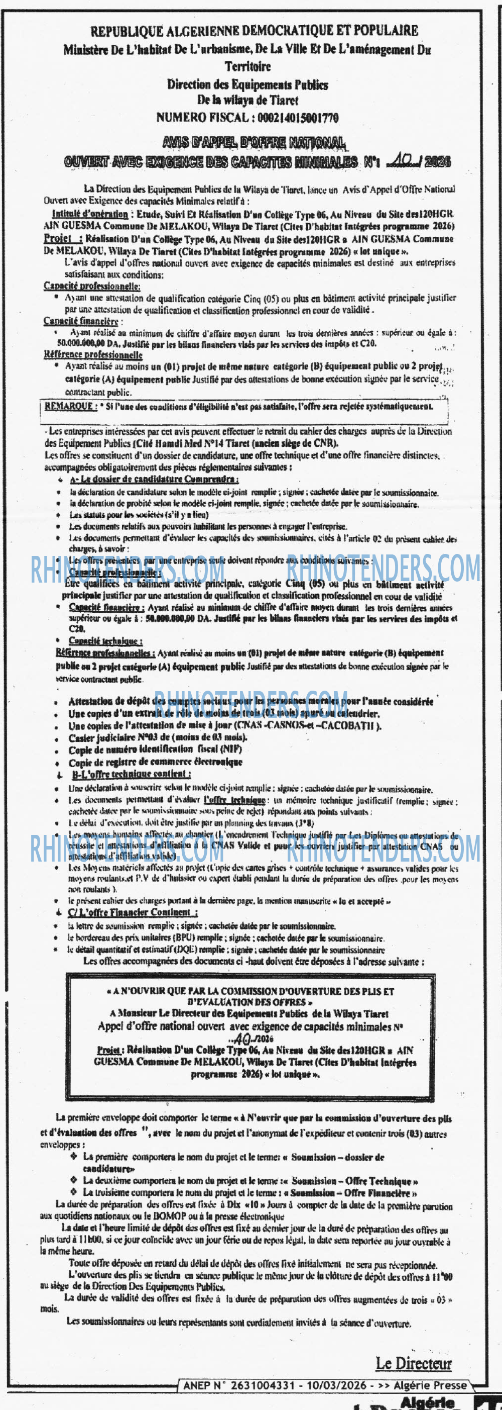 ALGERIE PRESSE