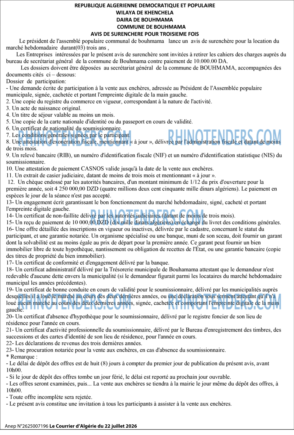 Le Courrier d'Algerie