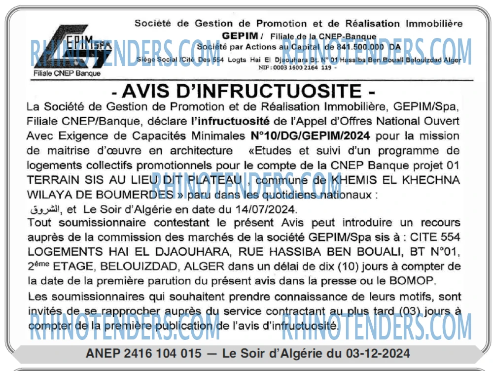 LE SOIR D'ALGERIE
