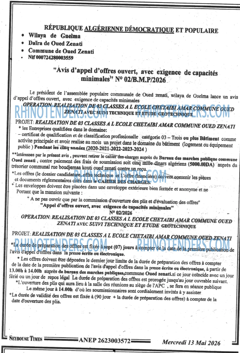 SEYBOUSSE TIMES