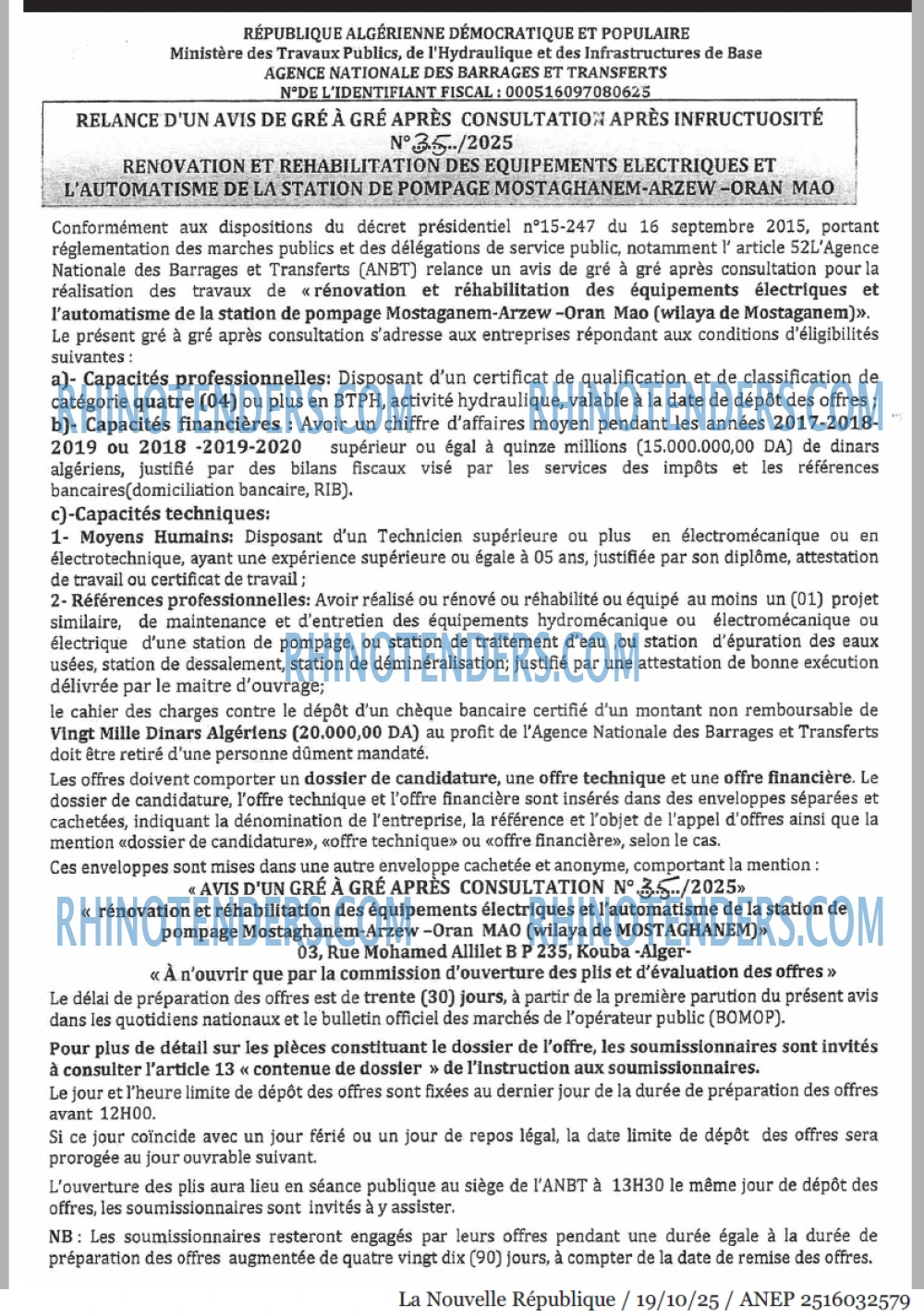 NOUVELLE REPUBLIQUE