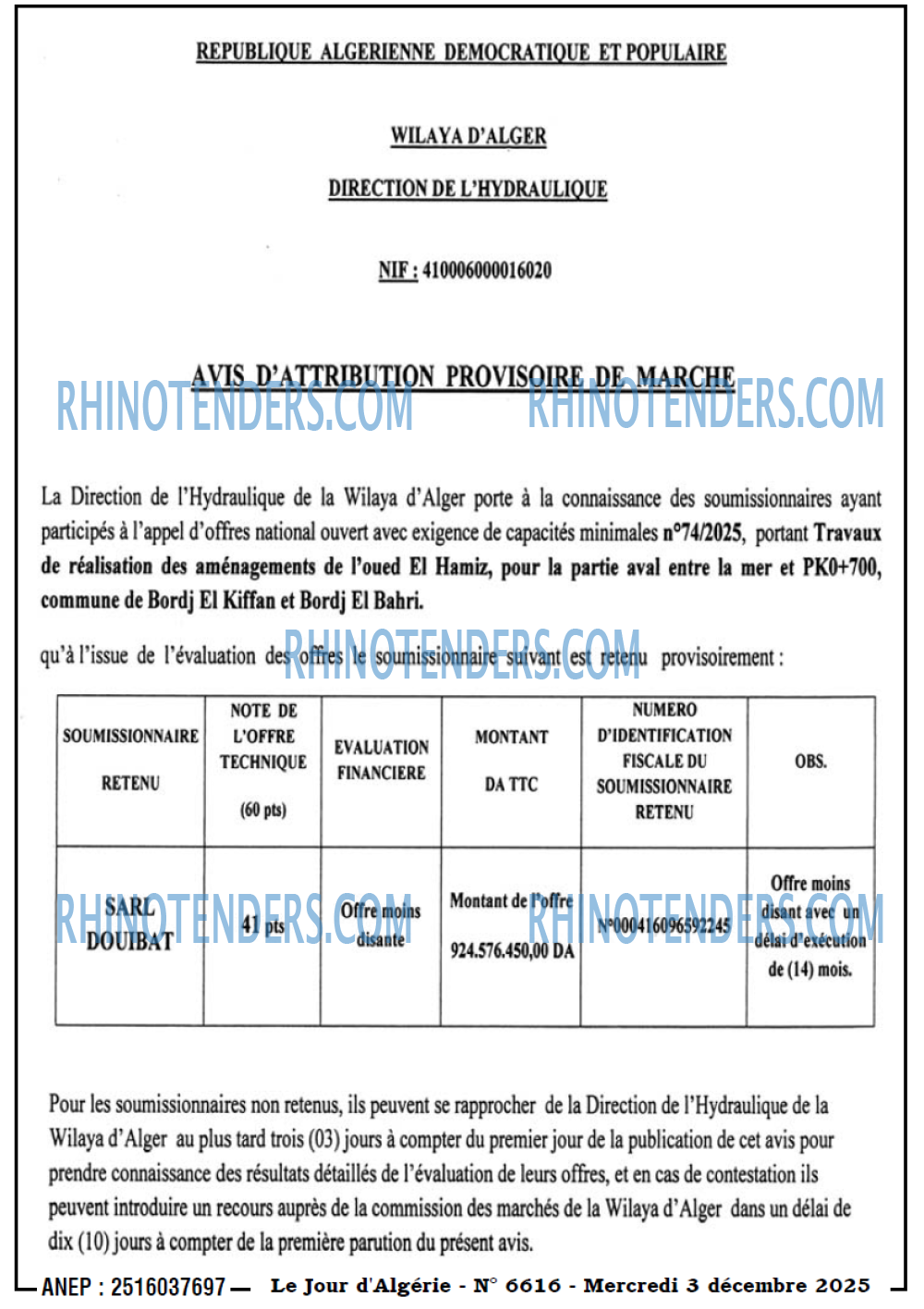 Le Jour d'Algérie