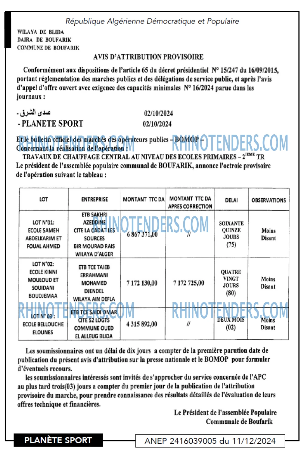 PLANETE SPORT