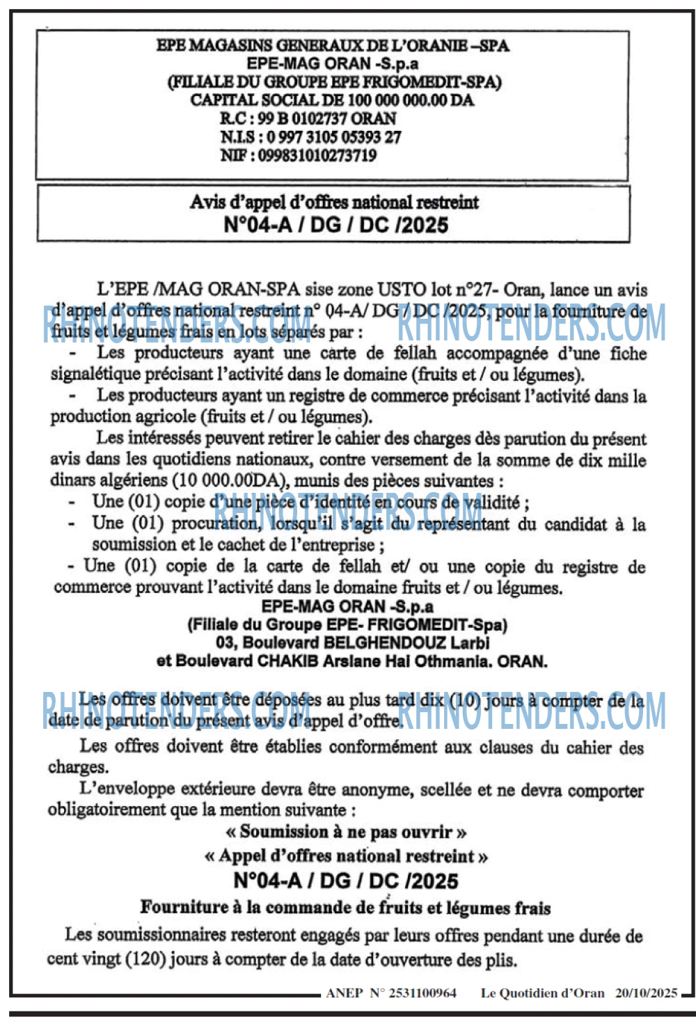 Le Quotidien d'Oran