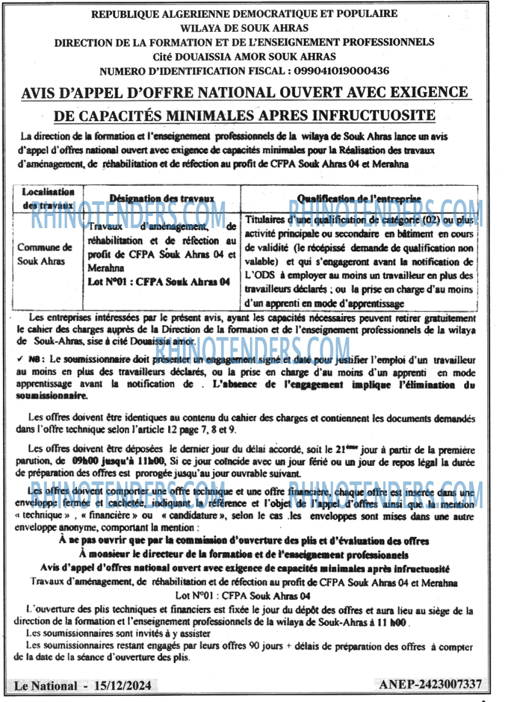 LE SOIR D'ALGERIE