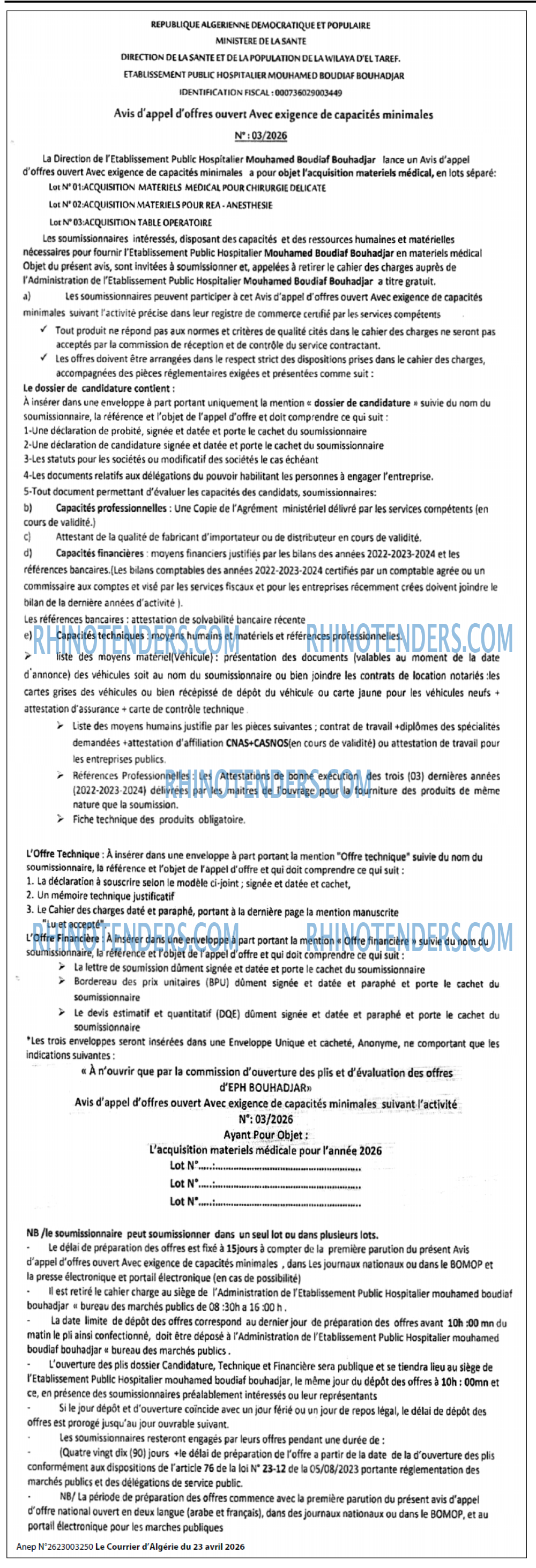 Le Courrier d'Algerie
