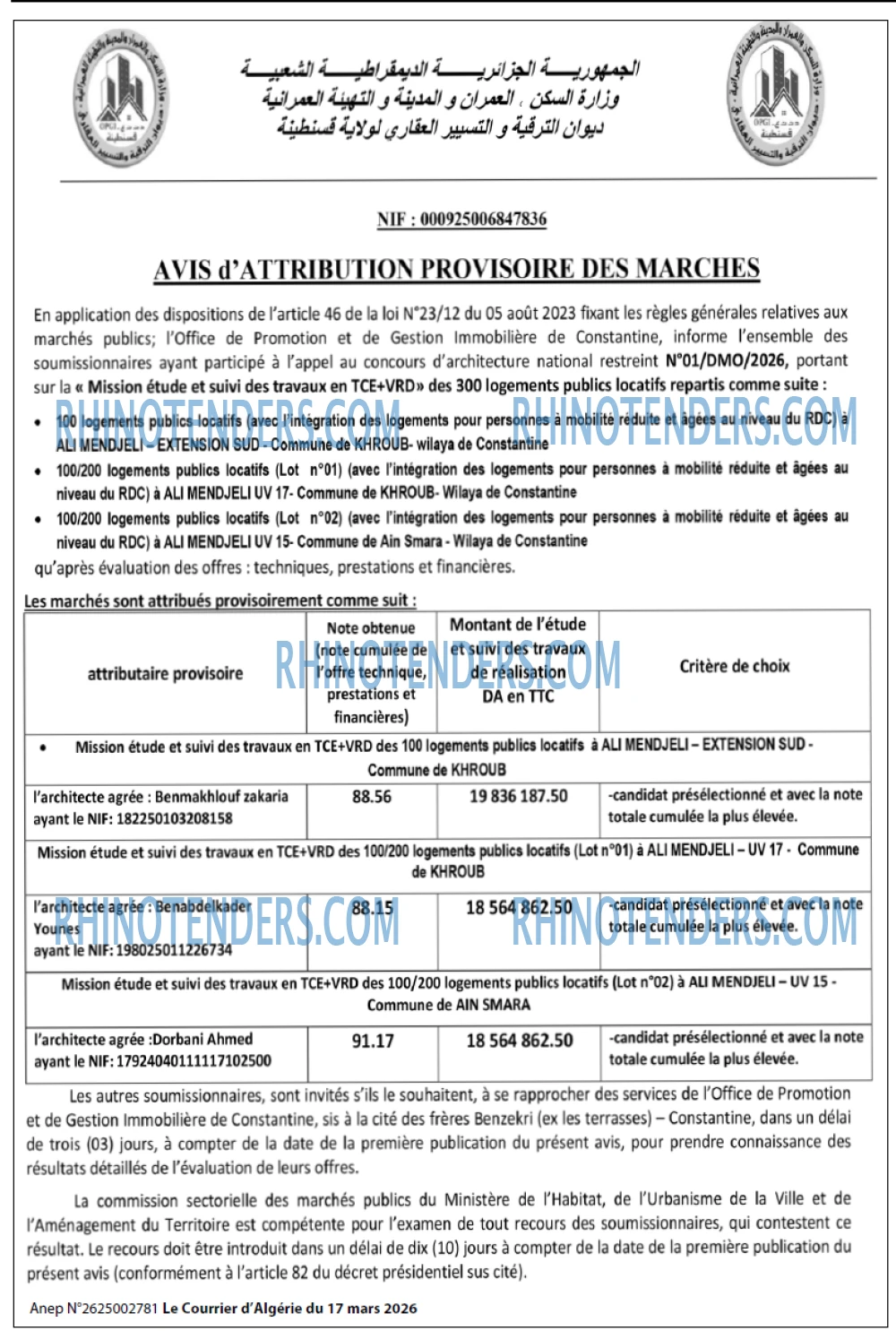 Le Courrier d'Algerie