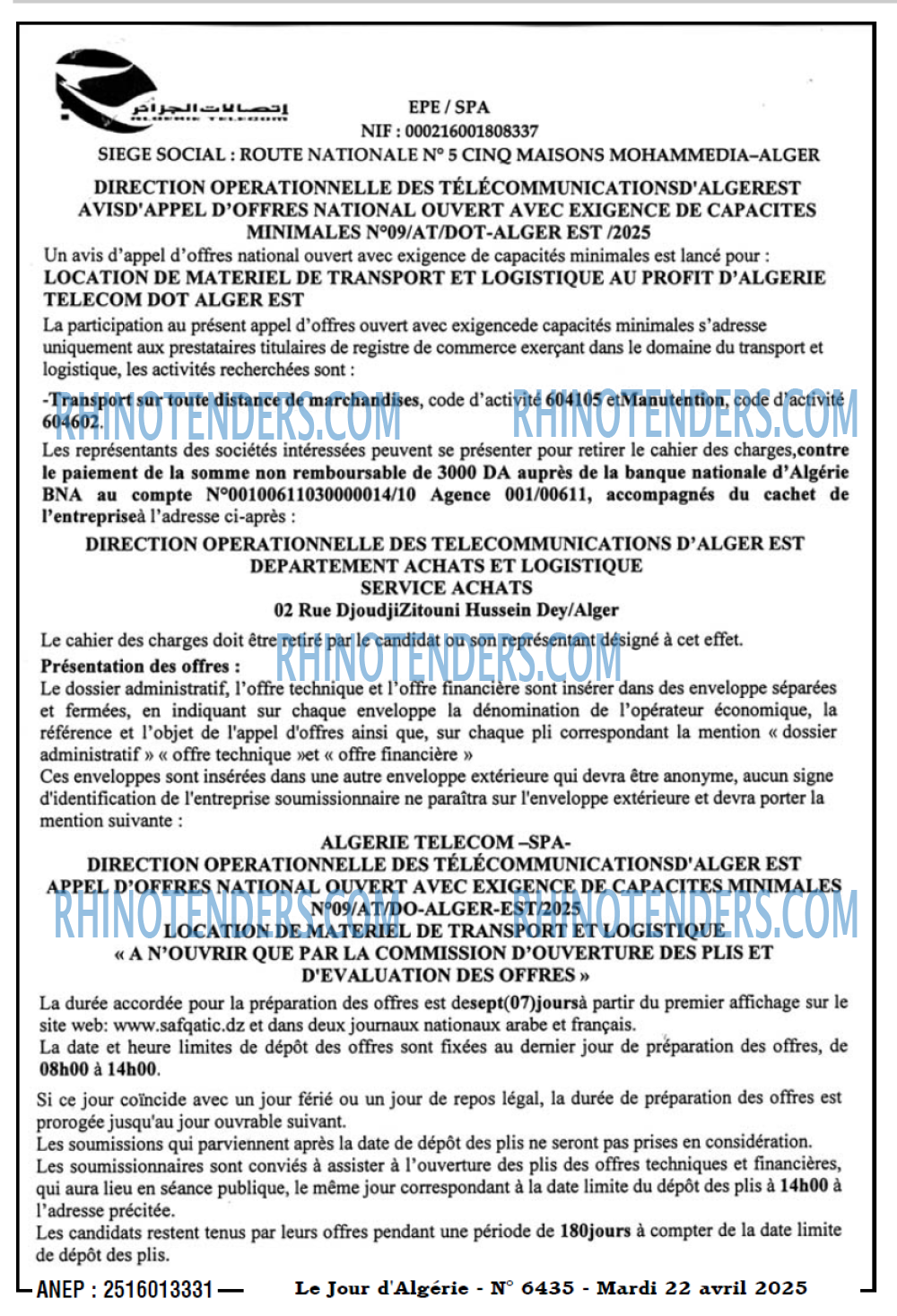 Le Jour d'Algérie