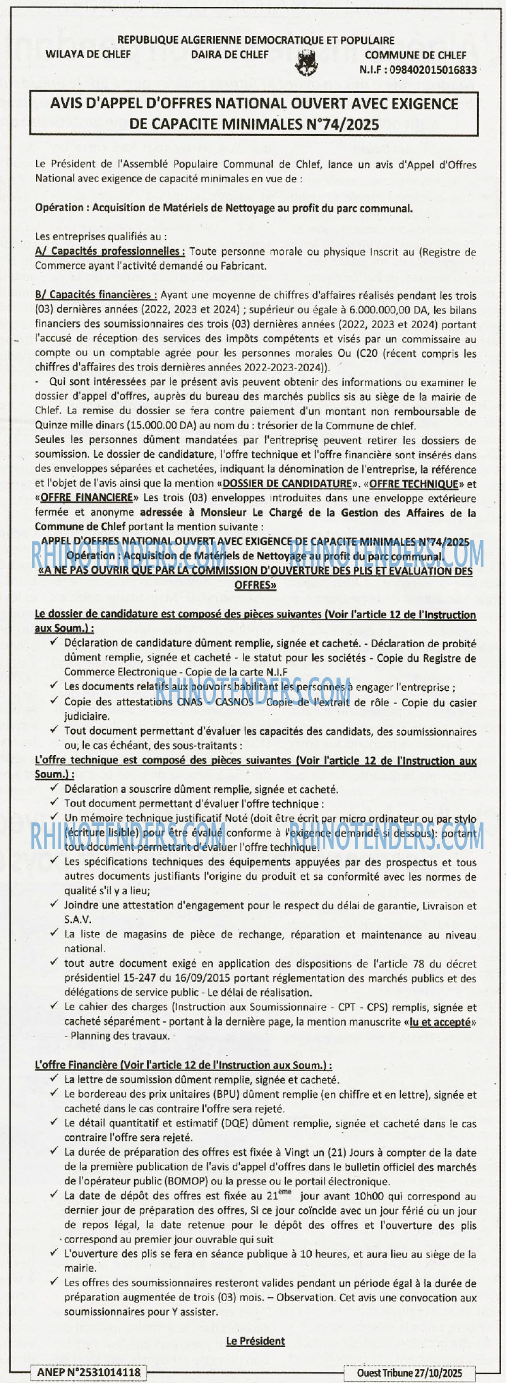 ouest TRIBUNE