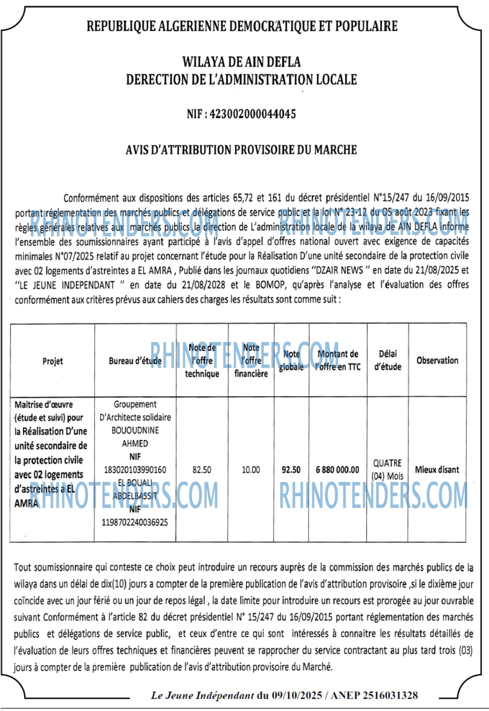 Le jeune indépendant