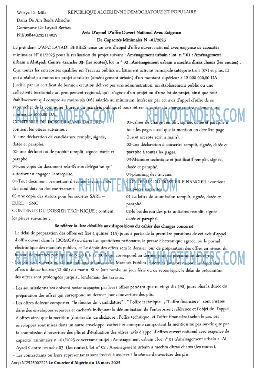 Le Courrier d'Algerie