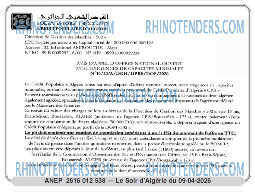 LE SOIR D'ALGERIE