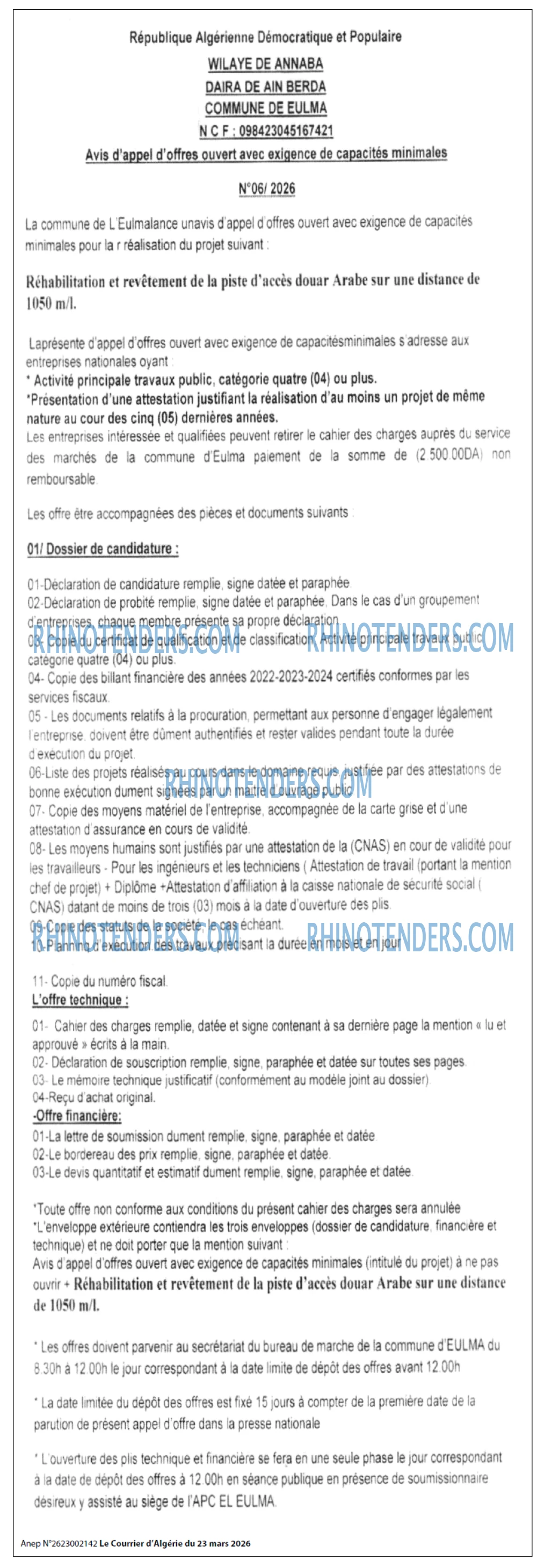 Le Courrier d'Algerie