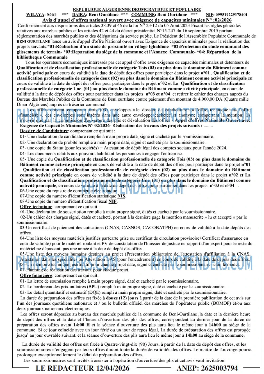 LE REDACTEUR