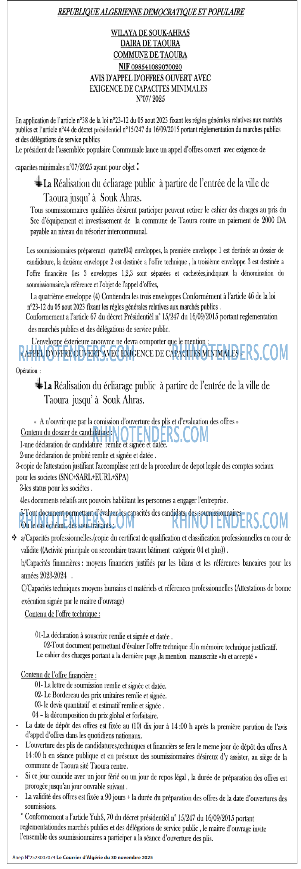Le Courrier d'Algerie